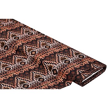 Tissu coton à impression numérique 'Mexique', marron/multicolore