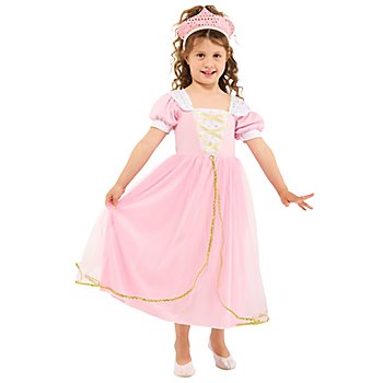 Robe de princesse pour enfants, rose/blanc