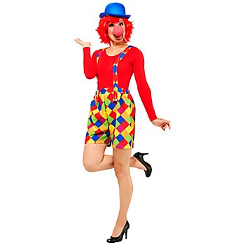 Shorts 'Clown' mit Hosenträgern für Damen