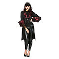 Manteau "vampire" pour femme, noir/rouge