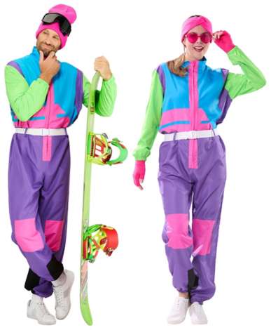 Combinaison Snowboarder Décalée  Soirée Costume Original - déguiz-fêtes