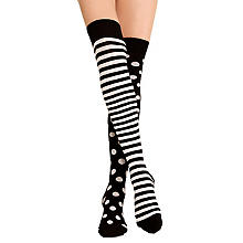 Chaussettes hautes 'black and white'