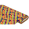 Tissu polyester « hippies à carreaux », multicolore