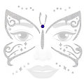 Face-Art-Tattoo "Schmetterling"