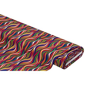 Tissu polyester « vagues », multicolore