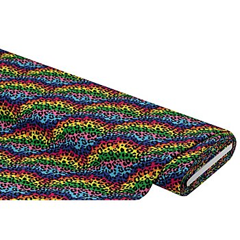 Tissu polyester « léopard », multicolore