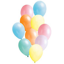 Luftballons 'Pastell', 33 cm Ø, 10 Stück