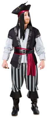 Déguisement 'pirate', bordeaux/gris