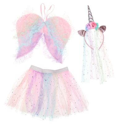 Kit accessoires 'licorne' pour enfants, 3 pièces, pastel