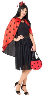 Cape 'Coccinelle', noir/rouge 