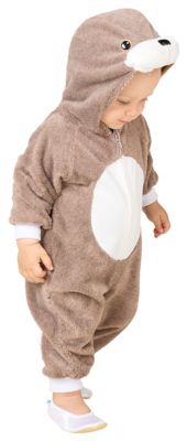 buttinette Kleinkinder-Overall 'Otter', braun/weiß