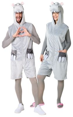 buttinette Overall 'Nilpferd' unisex, grau