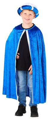 Kinder-Umhang 'Samt', blau