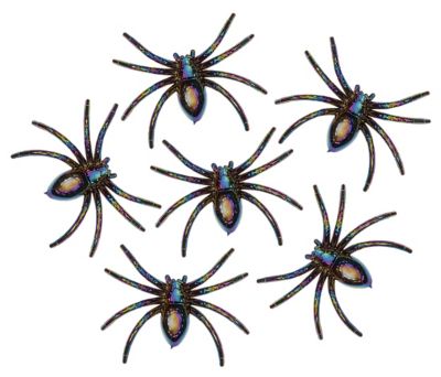 Spinnen 'irrisierend', 6 Stück