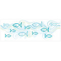 Bandes de papier transparent "poissons", 10 x 27 cm, 5 bandes