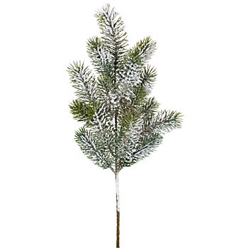 Branche de sapin enneigée, vert/blanc, 49 cm