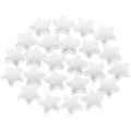 Perles "étoiles", blanc, 1,5 cm, 24 pièces