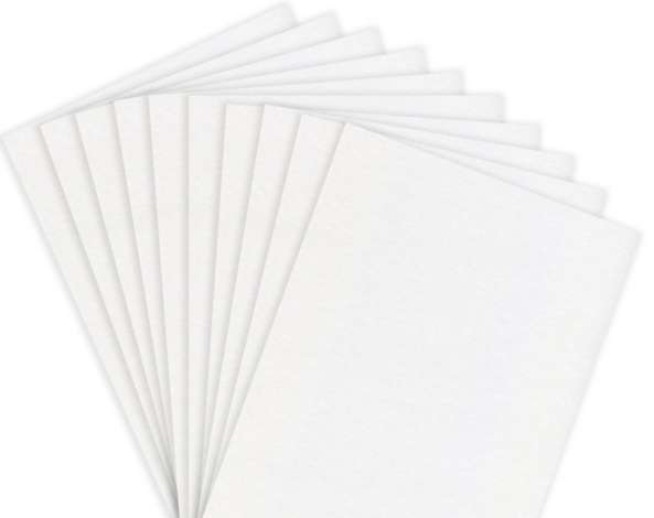 Papier cartonné - A6 - Blanc neige - 180 gr - 100 feuilles