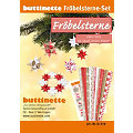 buttinette Papierstreifen-Set "Fröbelsterne", rot-braun-weiß, 192 Streifen