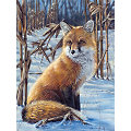 Kit peinture par numéros "renard", 23 x 30,5 cm