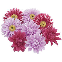 Blütenköpfe, flieder-pink, 7 cm Ø, 8 Stück