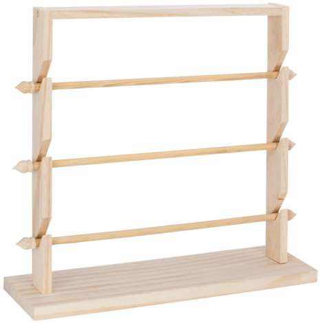 Porte rouleau en bois pour 8 rouleaux de tissu de broderie