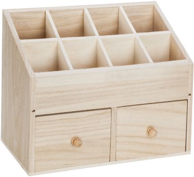 Organiseur en bois, 25 x 12 x 20 cm  acheter en ligne sur buttinette -  loisirs créatifs