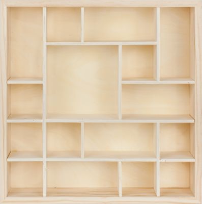 Petite étagère en bois, carré, 35 x 8 x 35 cm