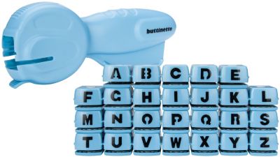 buttinette Kit de perforatrices alphabet, 1,2 cm