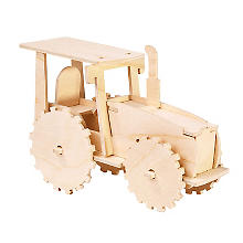 Maquette en bois 'tracteur', 15,5 x 11 cm