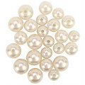 Perles rondes, crème, 12, 14, 16 mm Ø, 24 pièces