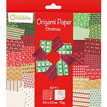Papier origami 'Christmas', 20 x 20 cm, 60 feuilles