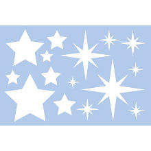 buttinette Pochoir 'étoiles', 59 x 39 cm