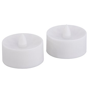 Bougies chauffe-plat maxi LED, avec minuterie, 6 cm Ø, 2 pièces