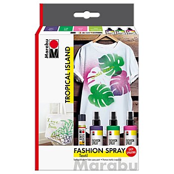 Peinture pour tissu « Fashion-Spray » de Marabu « Tropical Island »