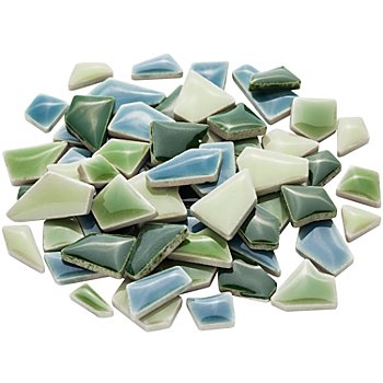 Flip Keramik-Mosaik mini, grün-mix, 1–2 cm, 200 g