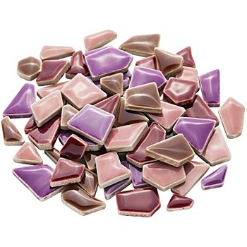 Flip Mini mosaïques en céramique, tons violet, 1 - 2 cm, 200 g