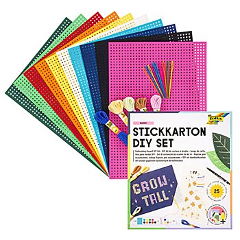 folia Kit créatif de cartons à broder, multicolore