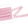 Galon de dentelle aux fuseaux, rose, largeur 2 cm, longueur 5 m