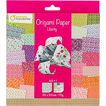 Papier origami 'liberty', 20 x 20 cm, 60 feuilles