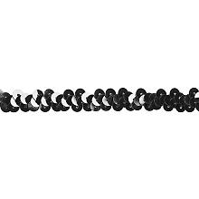 Elastik-Paillettenband, schwarz, Breite: 10 mm, Länge: 3 m