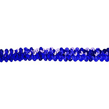 Ruban élastique à paillettes, bleu, largeur : 20 mm, longueur : 3 m