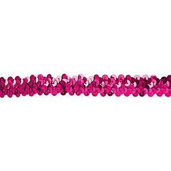 Elastik-Paillettenband, pink, Breite: 20 mm, Länge: 3 m