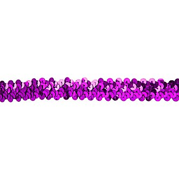 Elastik-Paillettenband, lila, Breite: 20 mm, Länge: 3 m