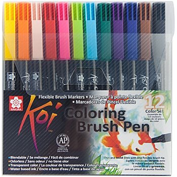 Sakura Koi Coloring Brush Pen-Set, bunt, 12 Stück