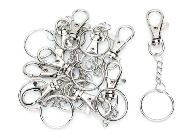 Schlüsselanhänger kaufen | mit Stück Karabiner, online 25 buttinette Bastelshop 10 mm,