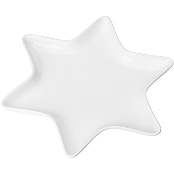 buttinette Assiette 'étoile' en porcelaine, blanc