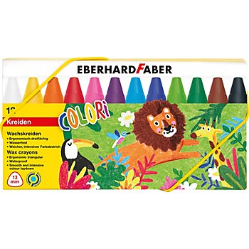Crayons de cire, multicolore, 12 pièces