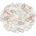 Perles en verre, blanc, 10&ndash;22 mm, 150 g