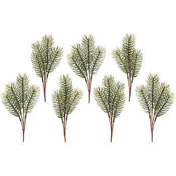 Branches de sapin artificiel, 20 cm, 7 pièces